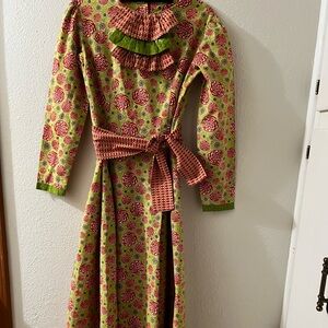 Elegant Floral Maxi Dress with Belt